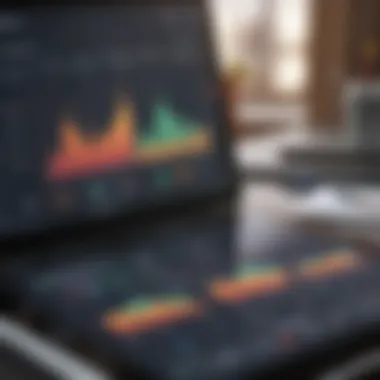 A sophisticated dashboard of a financial planning app displaying graphs and statistics.