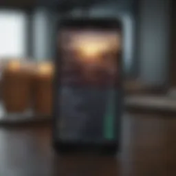 A smartphone displaying investment app interface