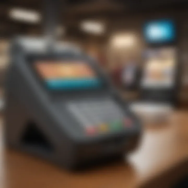 Modern POS terminal showcasing advanced features