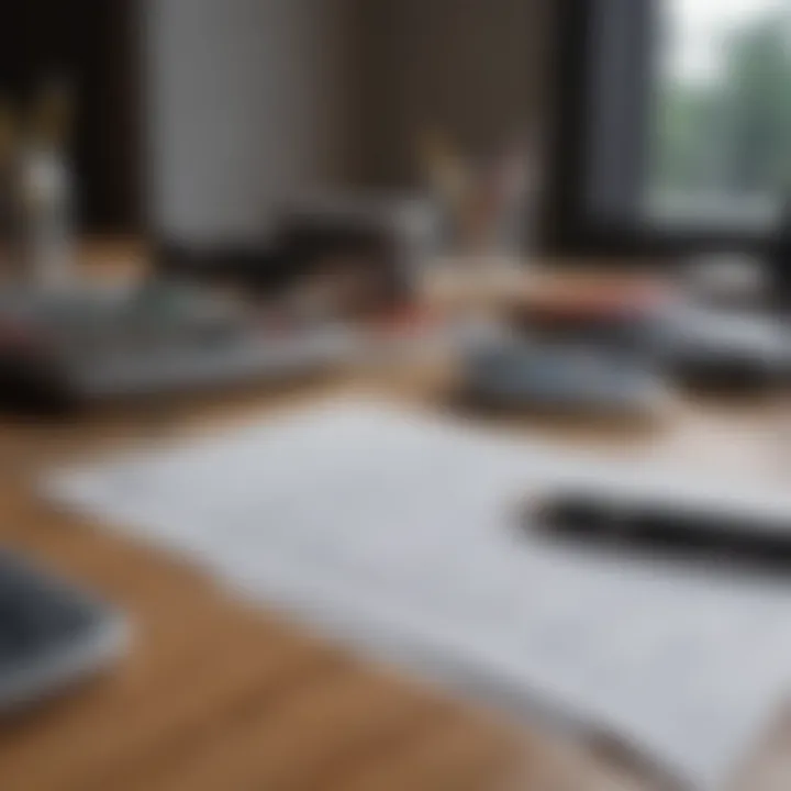 A calculator and financial documents on a desk