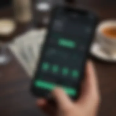 Visual representation of Robinhood's user interface showcasing cash-out options.