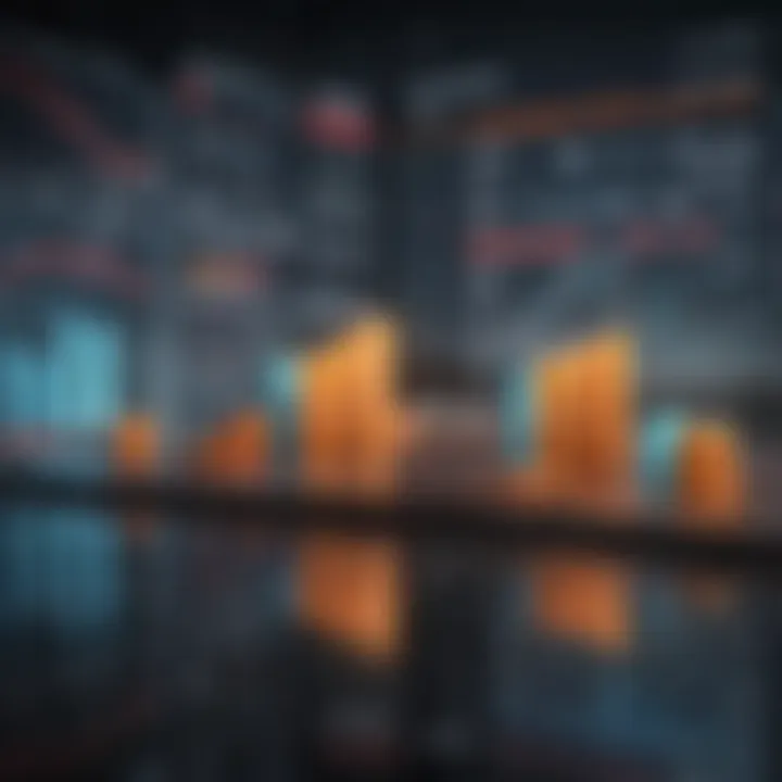 Chart showcasing market trends and economic indicators