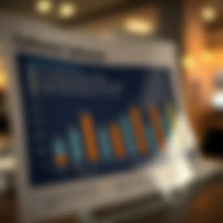 Chart showing customer satisfaction ratings