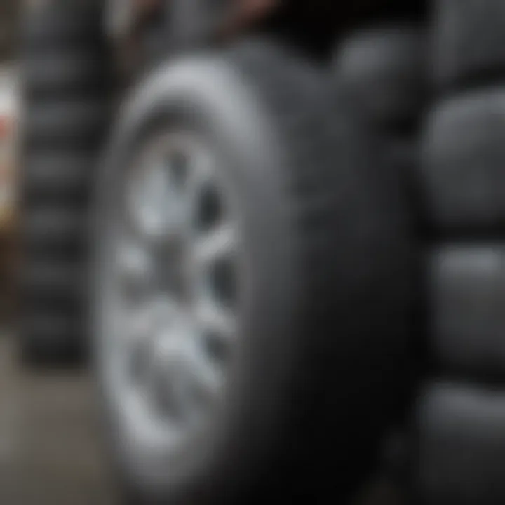 Close-up of quality tires available at Costco