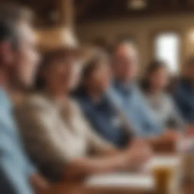 Farm Bureau members engaging in a community meeting