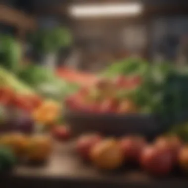 Fresh Produce from Local Farms Local market showcasing fresh produce from area farms
