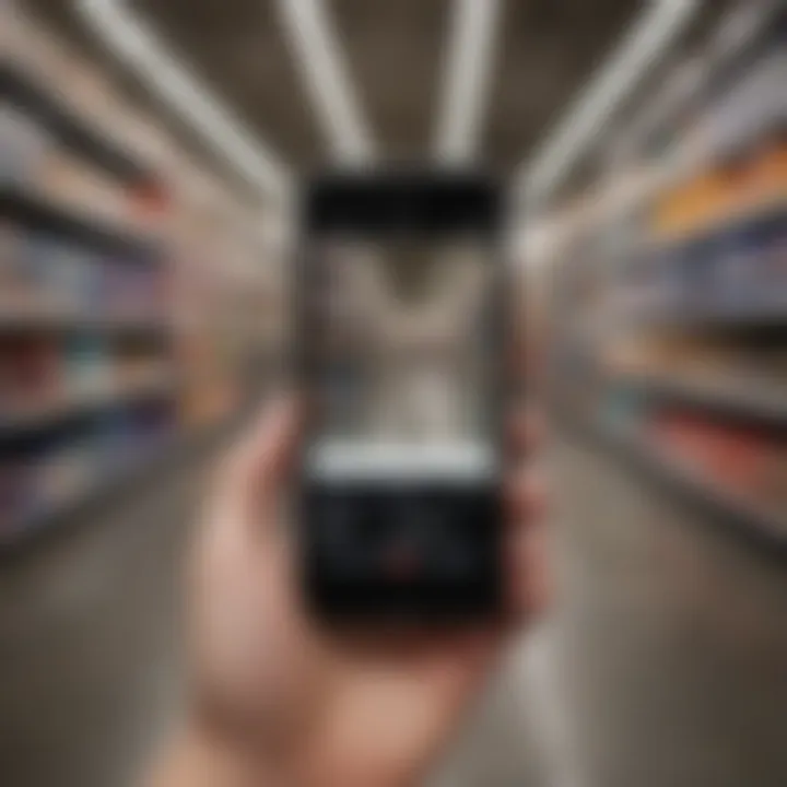 A customer exploring unlocked phone deals at Costco