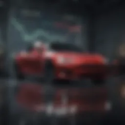 Tesla stock performance chart depicting recent trends