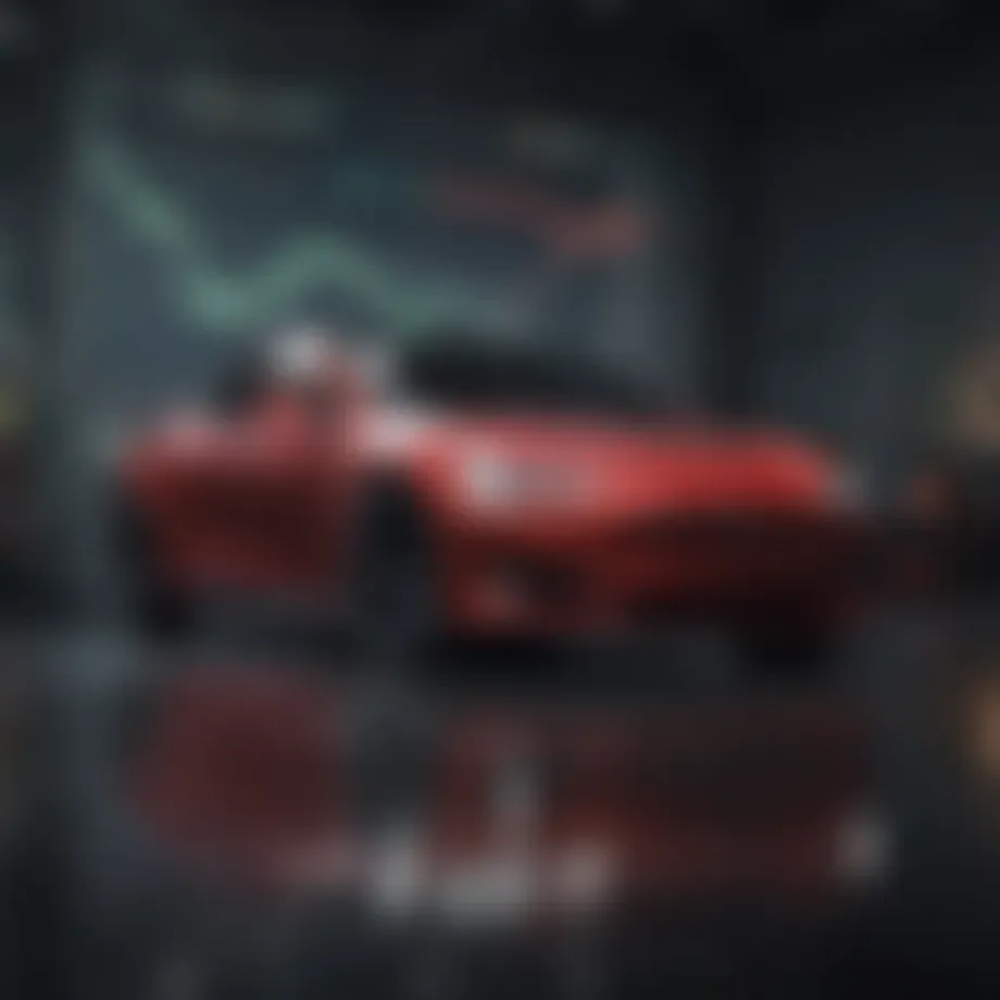 Tesla stock performance chart depicting recent trends