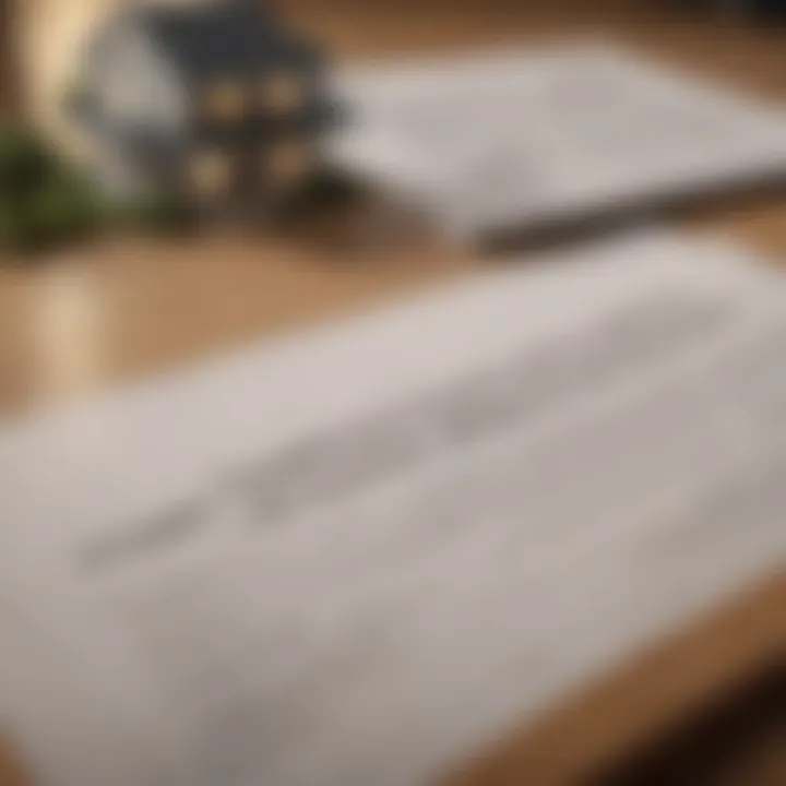 Close-up of a mortgage agreement