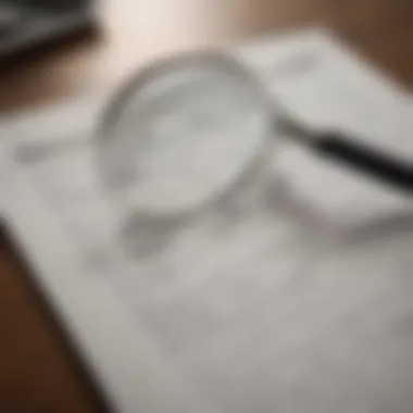 A magnifying glass over a life insurance policy document