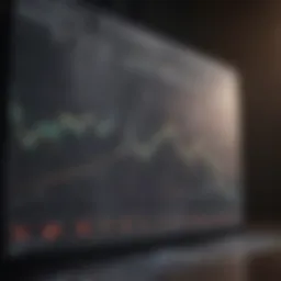 Stock market trend analysis with upward graph