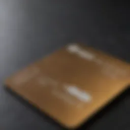 A close-up of a credit card displaying a high credit limit