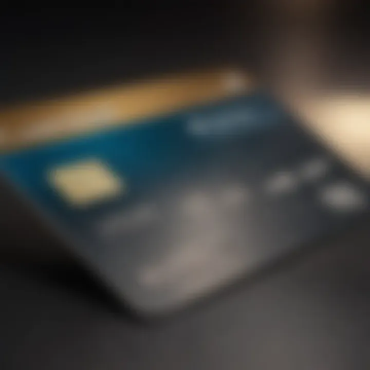 A close-up of a credit card with rewards points highlighted