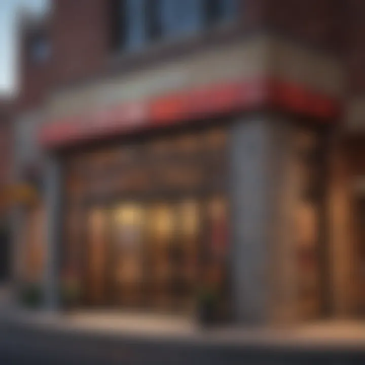 Exterior view of a Chipotle restaurant showcasing vibrant branding