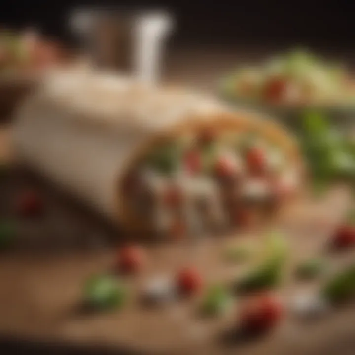 Close-up of a Chipotle burrito highlighting fresh ingredients