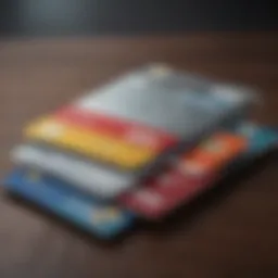 A conceptual illustration of credit cards showcasing various balance transfer options