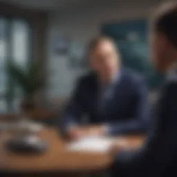 A financial advisor discussing loan options with a client.