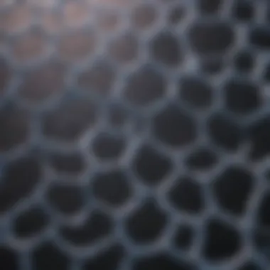 Graphene molecular structure representation highlighting its unique properties.