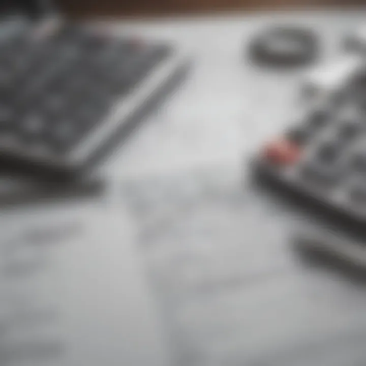 Close-up of financial documents and calculators representing investment financing options.