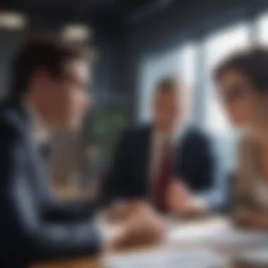 Investors Discussing Strategies A group of investors discussing strategies in a modern office
