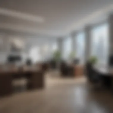 Modern Office of a Brokerage Firm A modern office environment representing a brokerage firm