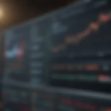 Intuitive Stock Market Interface An intuitive user interface of a stock market website highlighting key performance indicators.