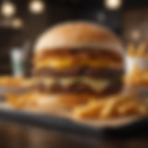 A visually appealing Shake Shack burger with fries showcasing indulgence.