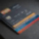 A close-up of a credit card displaying its features alongside life insurance policy documents