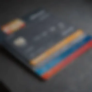 A close-up of a credit card displaying its features alongside life insurance policy documents