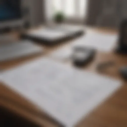 Financial documents spread on a desk