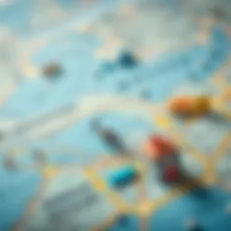 A detailed map highlighting prime real estate locations