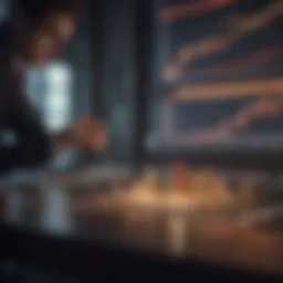 A financial professional analyzing stock market trends