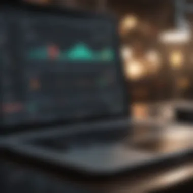 Exploring Trading Platforms A close-up view of a laptop showcasing an online trading platform interface.