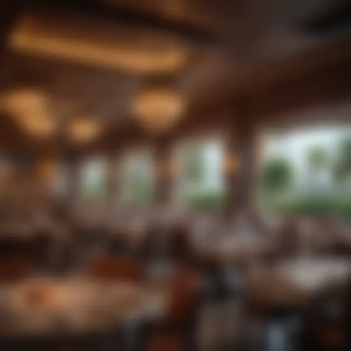 Exquisite dining area within a Marriott resort, highlighting unique culinary offerings