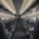 Airplane interior showcasing American Airlines Magazine