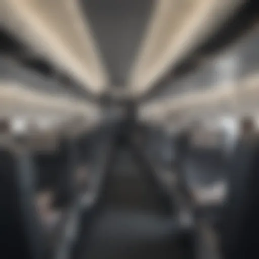 Airplane interior showcasing American Airlines Magazine