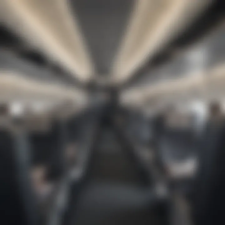Airplane interior showcasing American Airlines Magazine