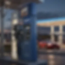 Fuel pump at a gas station with a Chase Sapphire Reserve card