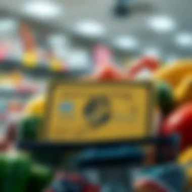 American Express Gold Card displayed with groceries