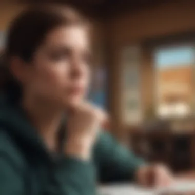 Exploring Diverse Debt Repayment Options A person contemplating different debt repayment options with a thoughtful expression.