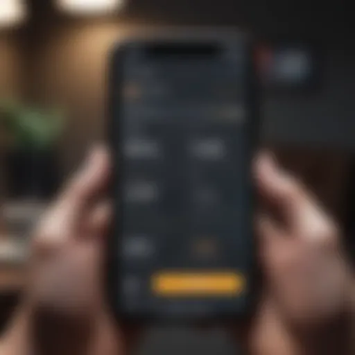 User interface of the Webull app showcasing trading features.