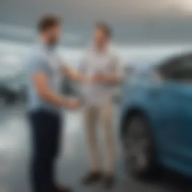 Customer Satisfaction with Carvana A satisfied customer receiving payment after selling a car through Carvana.