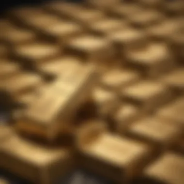 Tangible Assets in Gold Investment Gold bars representing tangible assets