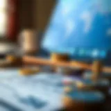 Credit Scores and Financial Decisions An abstract representation of credit scores influencing financial decisions