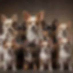 An array of small dog breeds showcasing their unique characteristics.