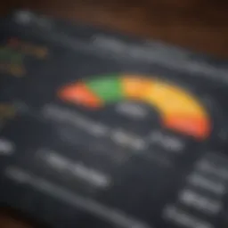 Detailed view of a credit score report highlighting key metrics