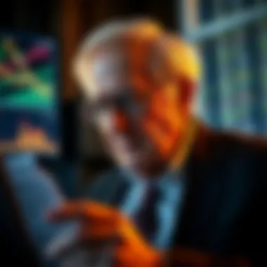 The Analytical Mind of Warren Buffett Warren Buffett analyzing financial data